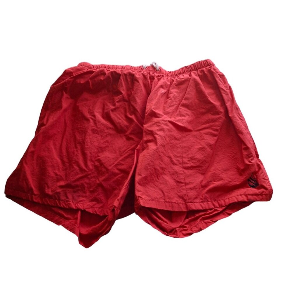 Nautica Swim Trunks Mens Large Red Elastic Waist Beach Tropical Vacation